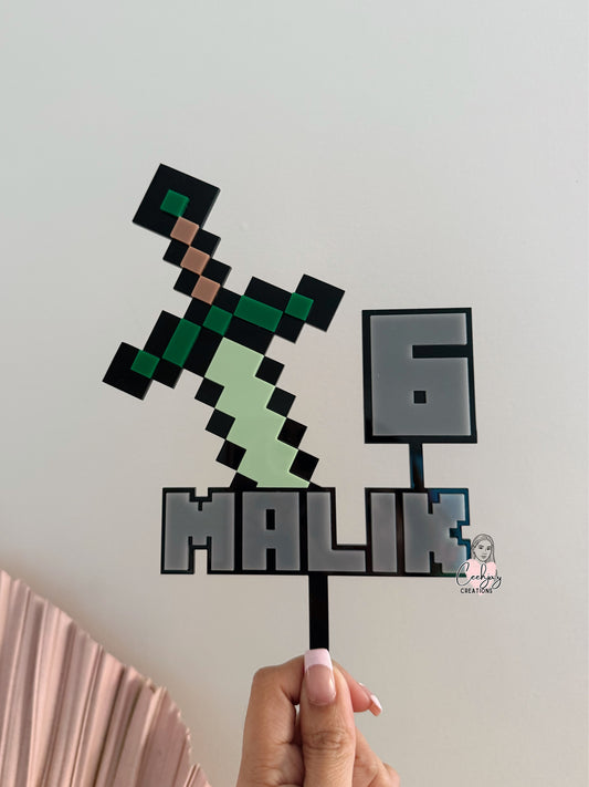 Minecraft Cake Topper