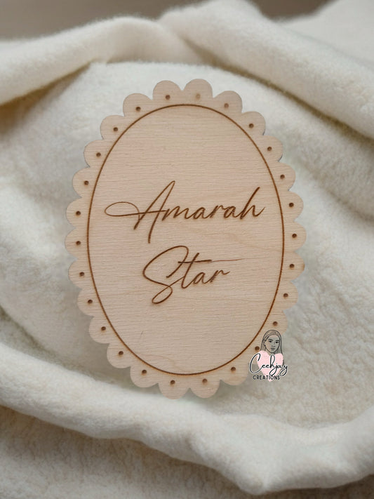 Scallop Name Plaque