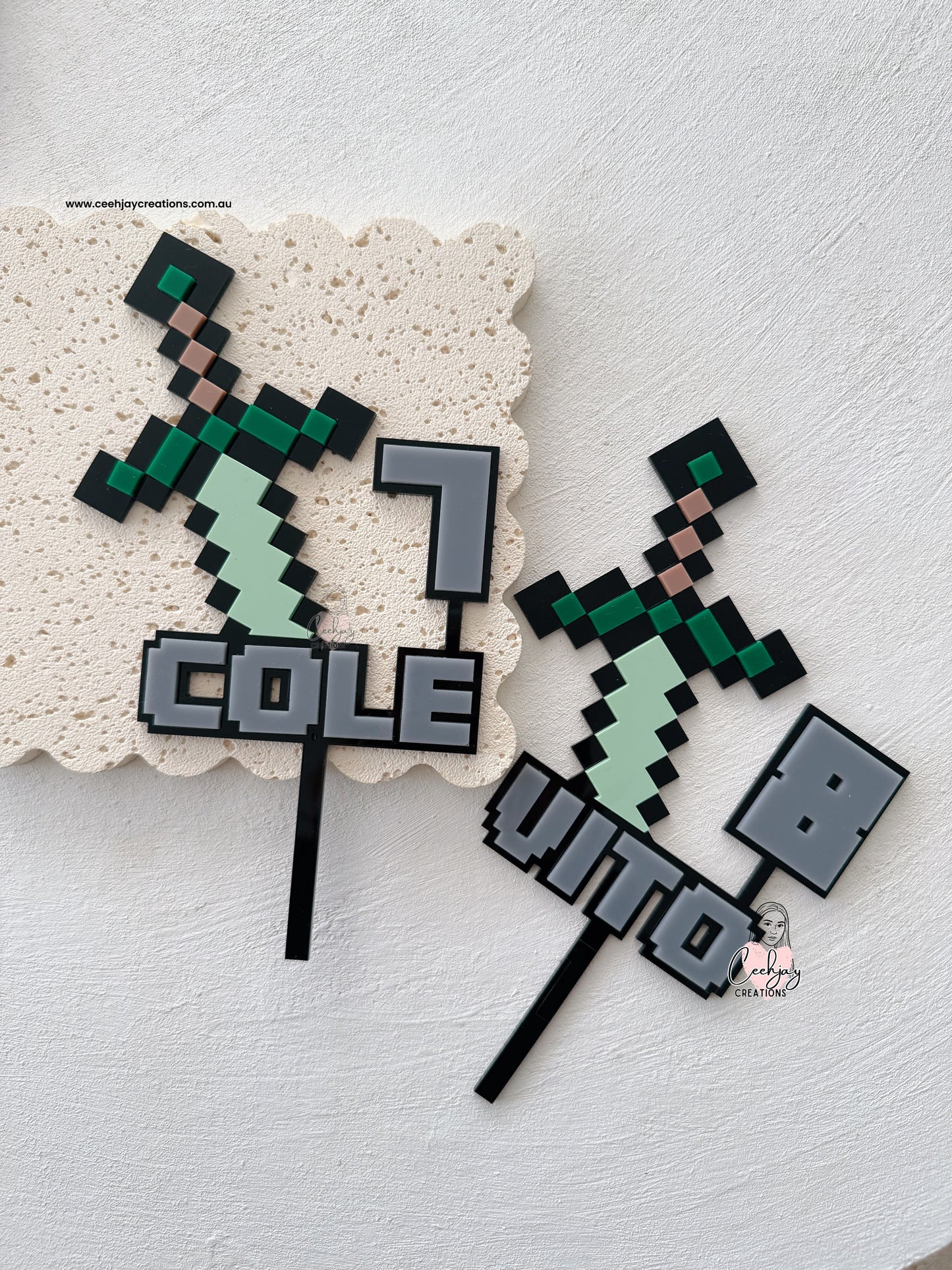 Minecraft Cake Topper