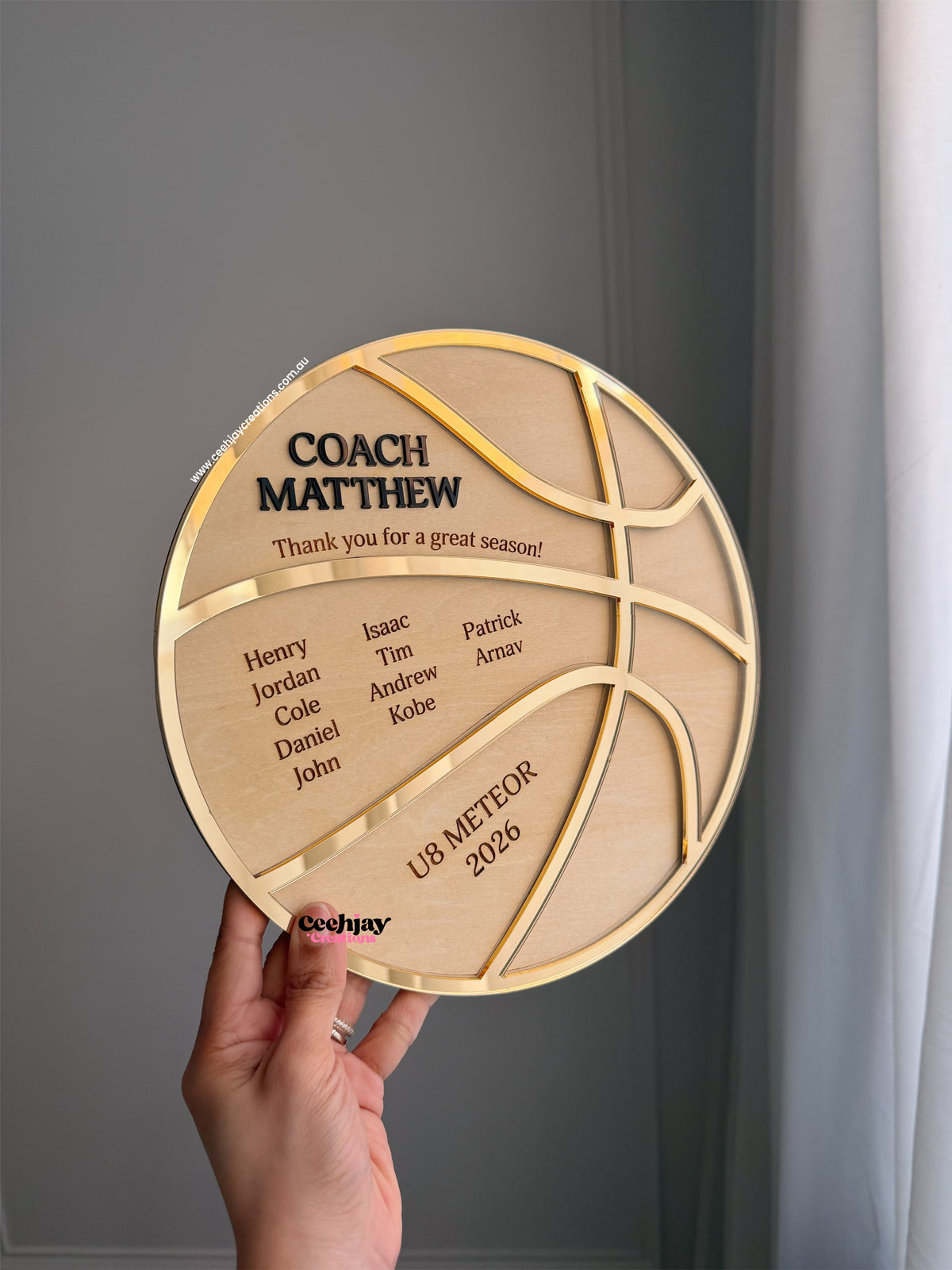 Basketball Coach Plaque