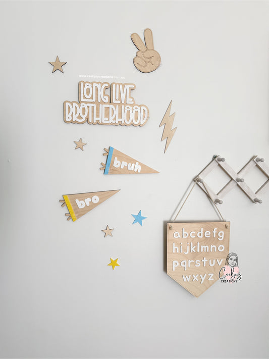 Alphabet Wooden Banner