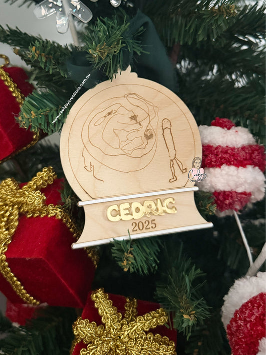 Kids Drawing Christmas Ornament