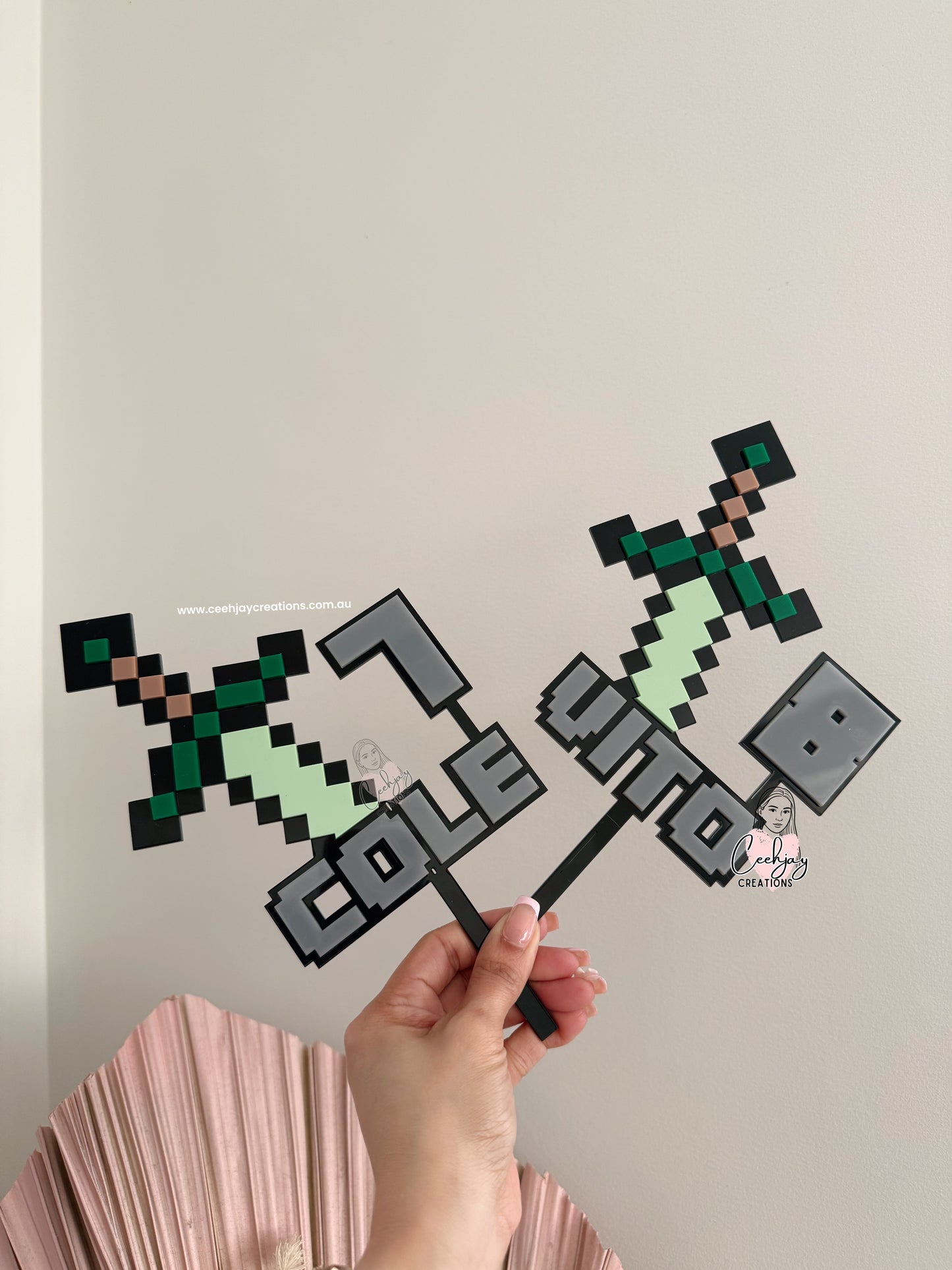Minecraft Cake Topper
