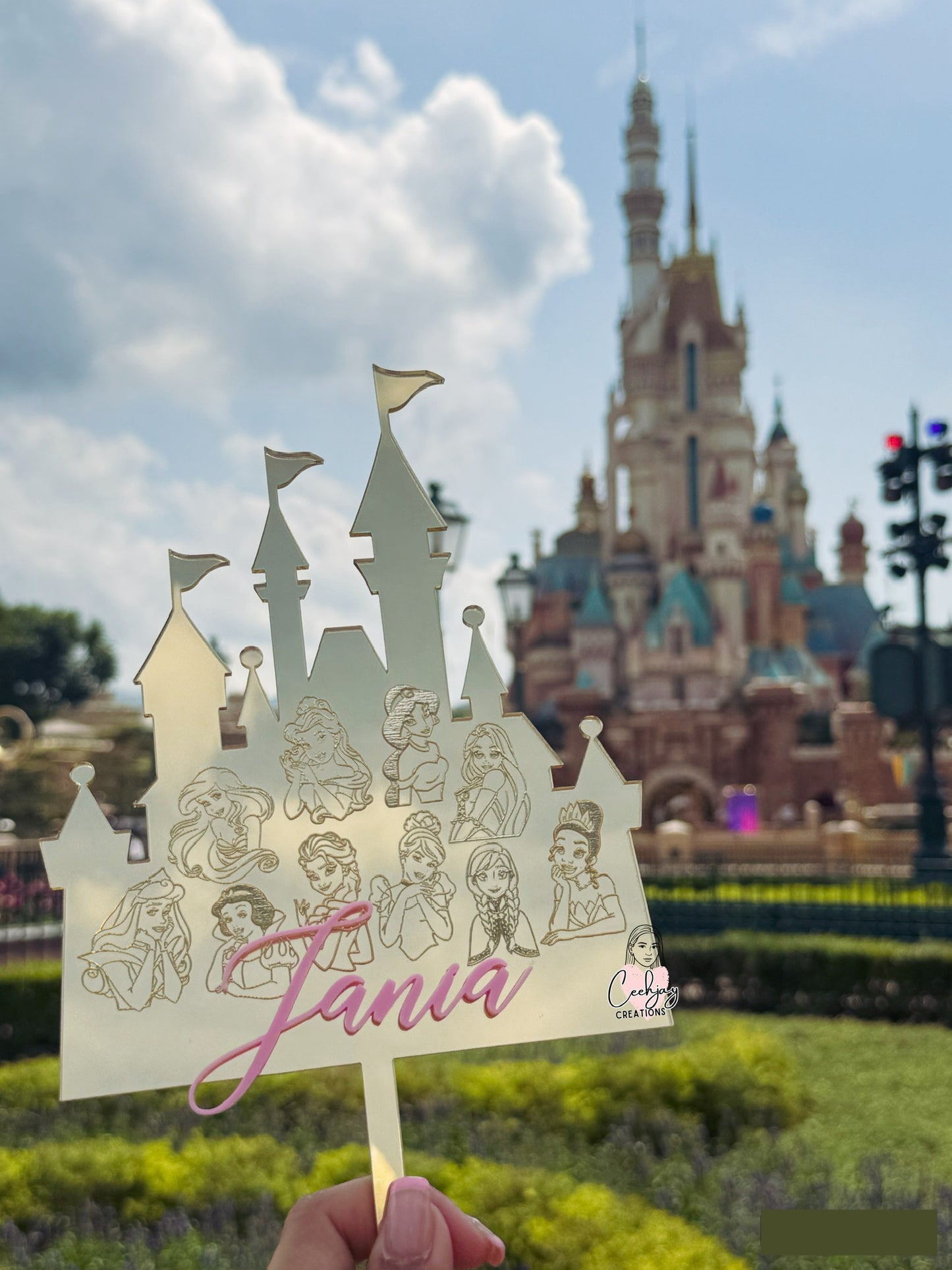 Princess Cake Topper Engraved