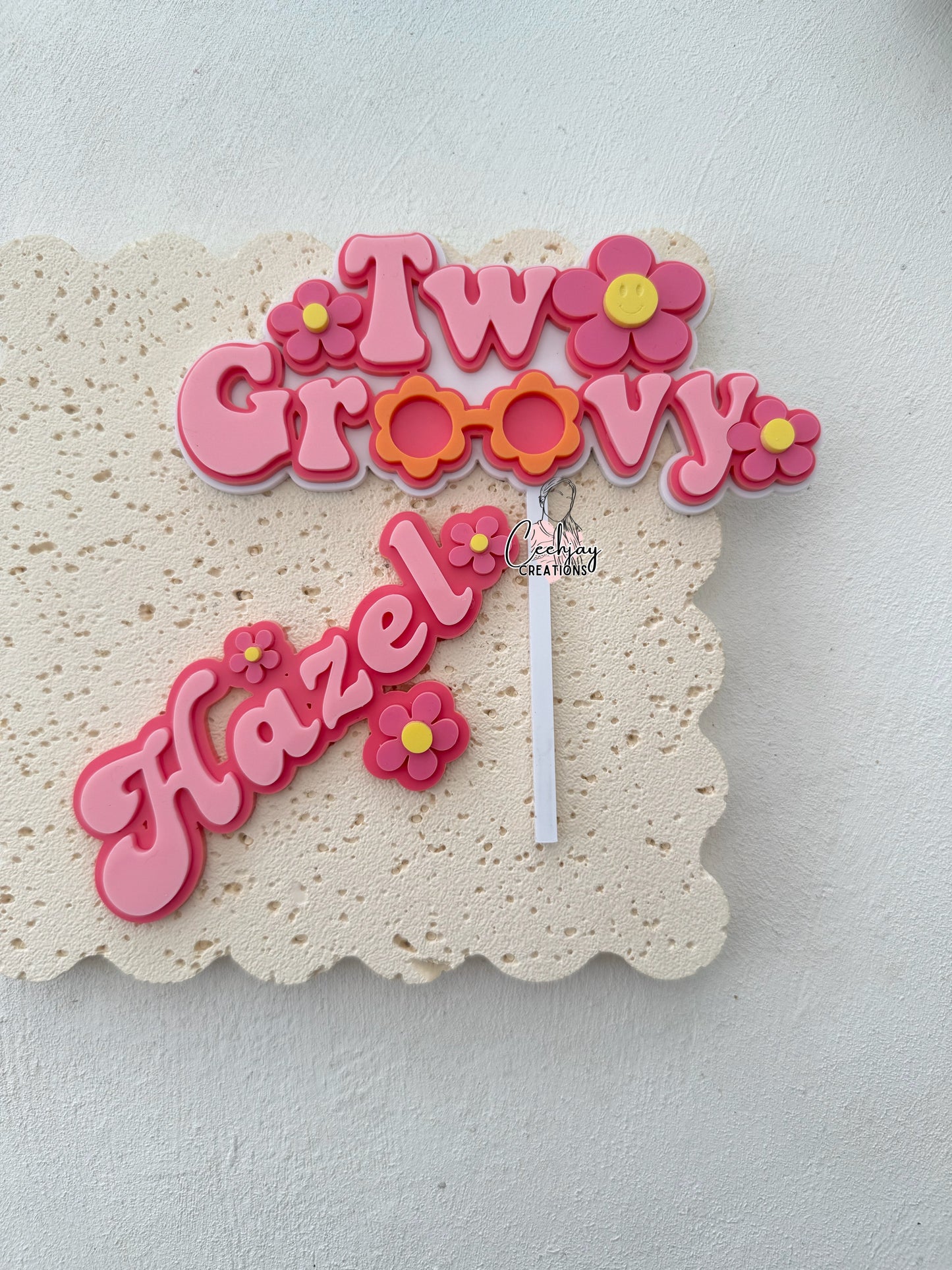 Two Groovy Cake Topper