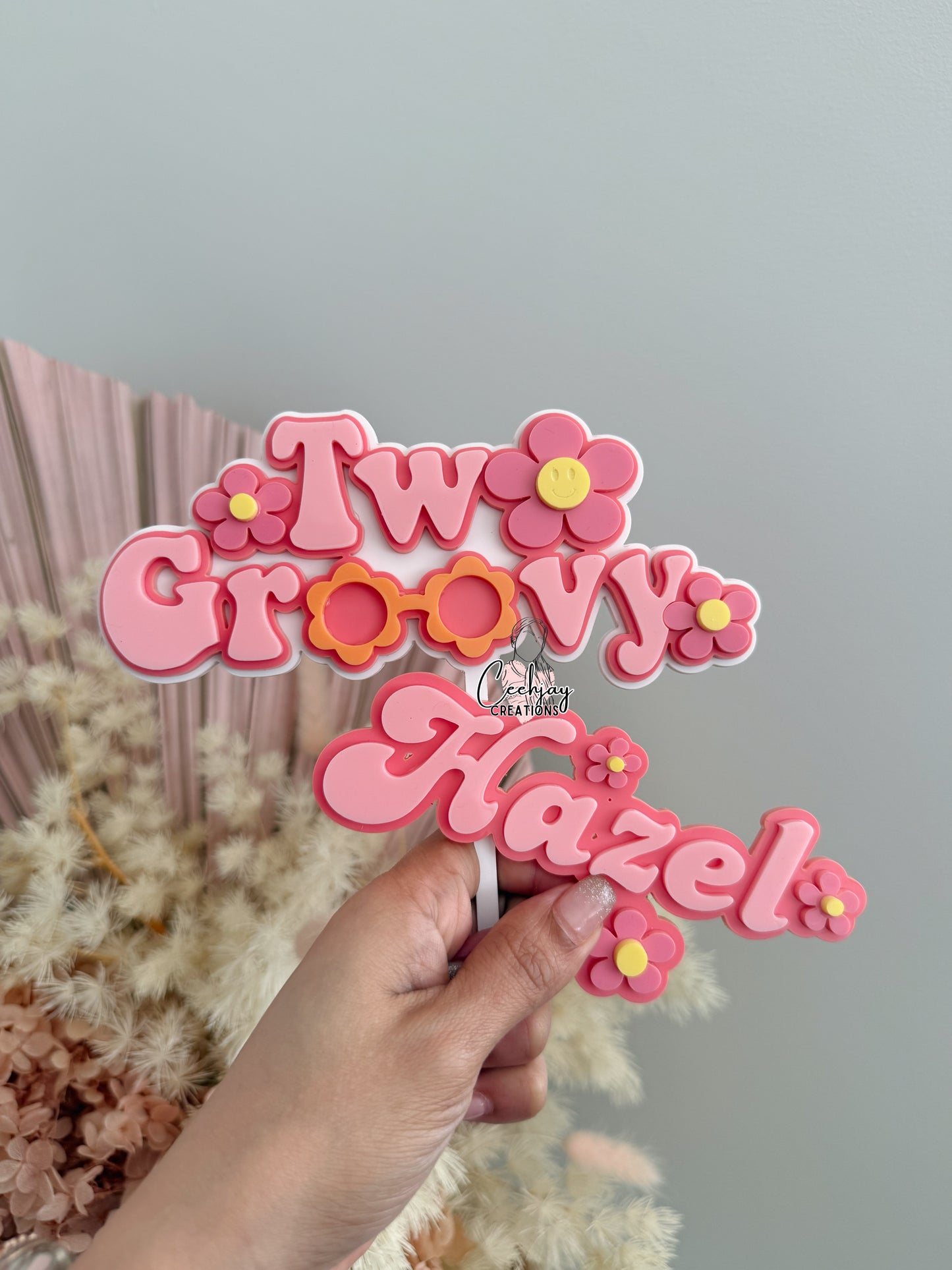 Two Groovy Cake Topper
