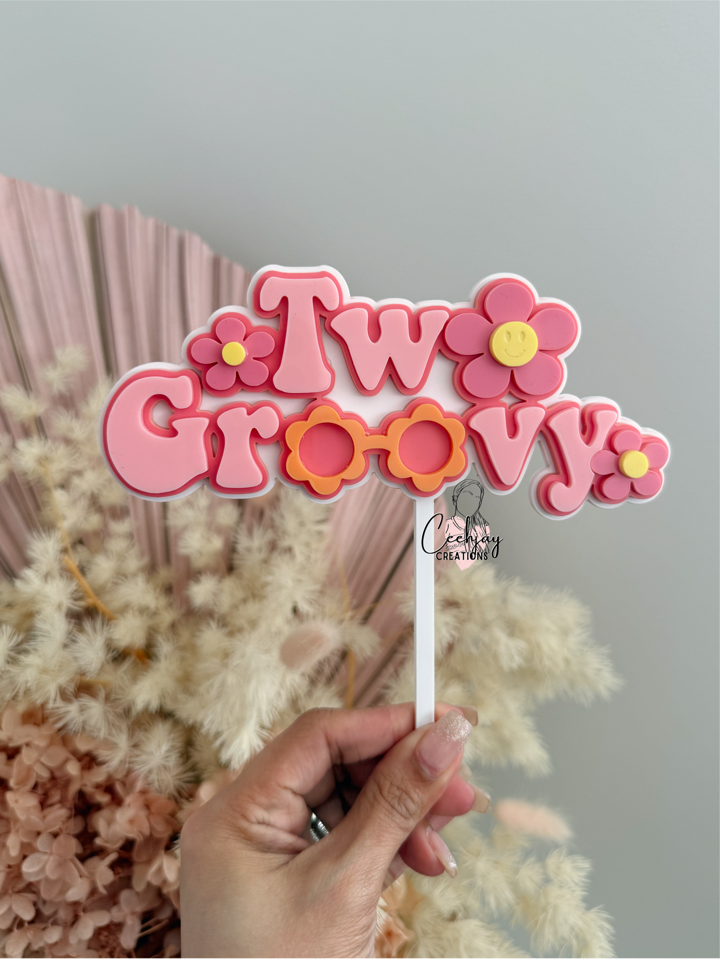 Two Groovy Cake Topper