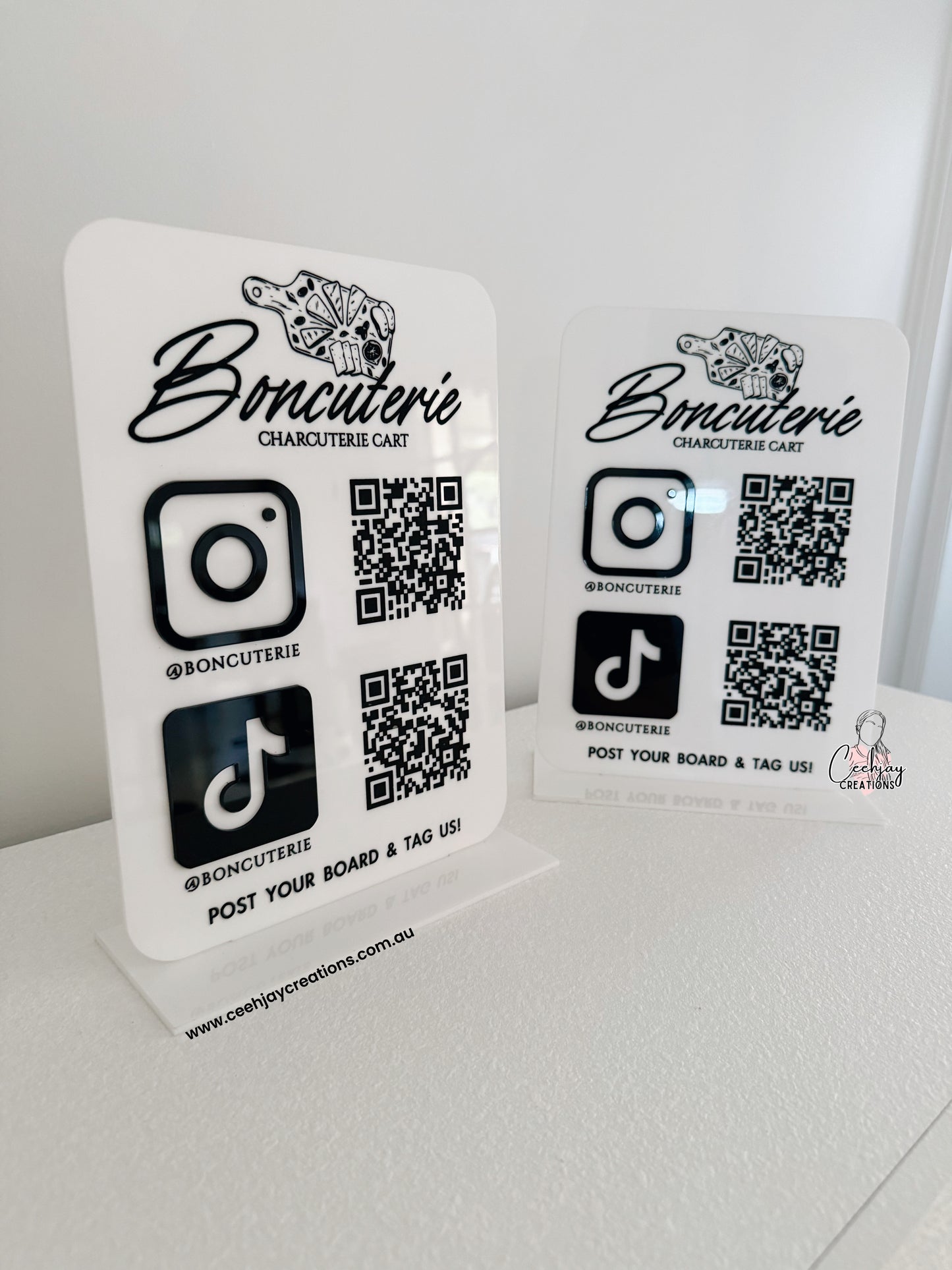 Business Logo QR Code Sign - Rectangle Shape