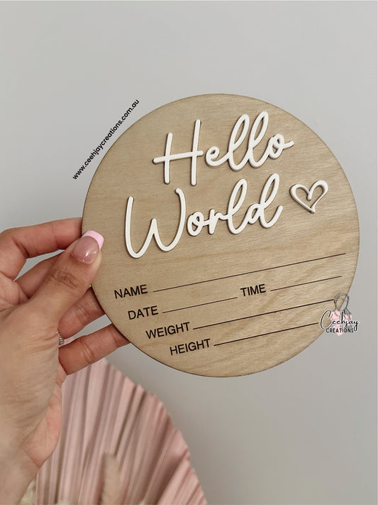 Hello World Plaque