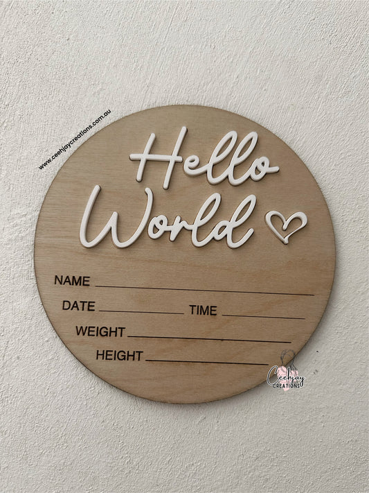 Hello World Plaque