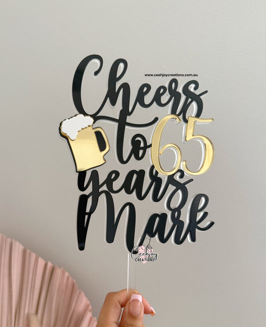 Cheers Cake Topper
