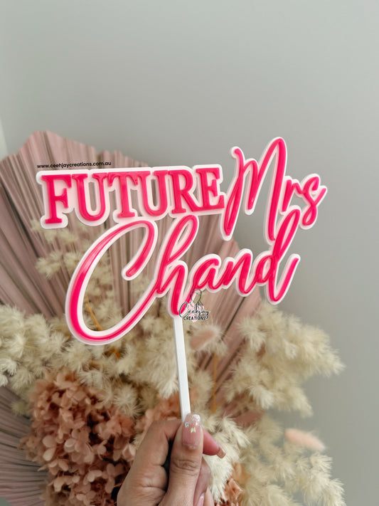 Future Mrs Cake Topper