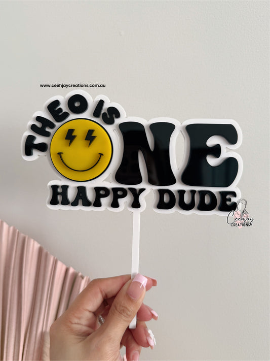 One Happy Dude Cake Topper