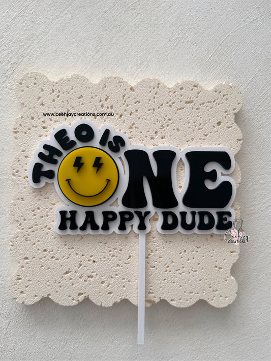 One Happy Dude Cake Topper