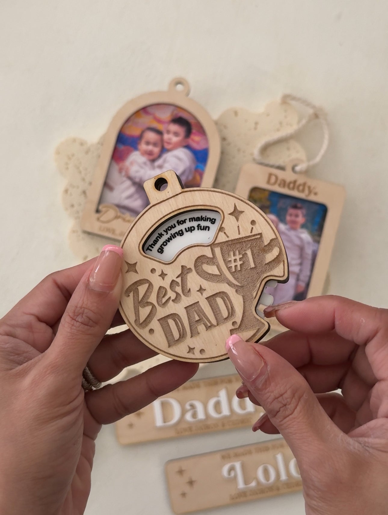 Father's Day Medal Rotatable