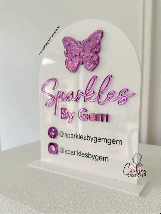 Business Logo Sign - Arch Shape