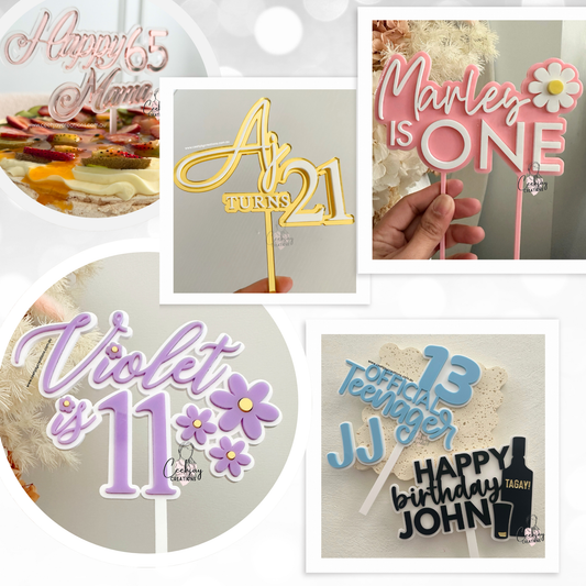 Cake Topper - Double Layer