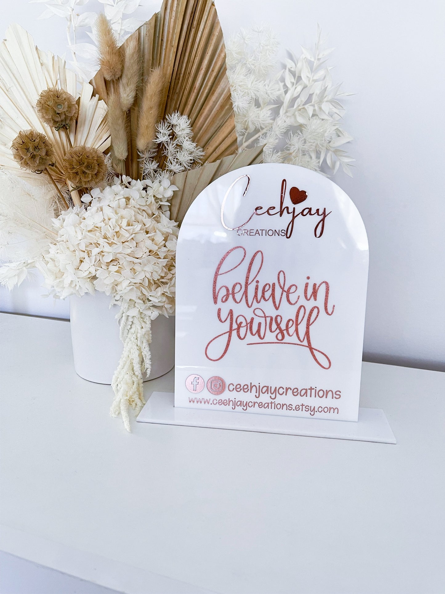 Decal Acrylic Table Arch Sign