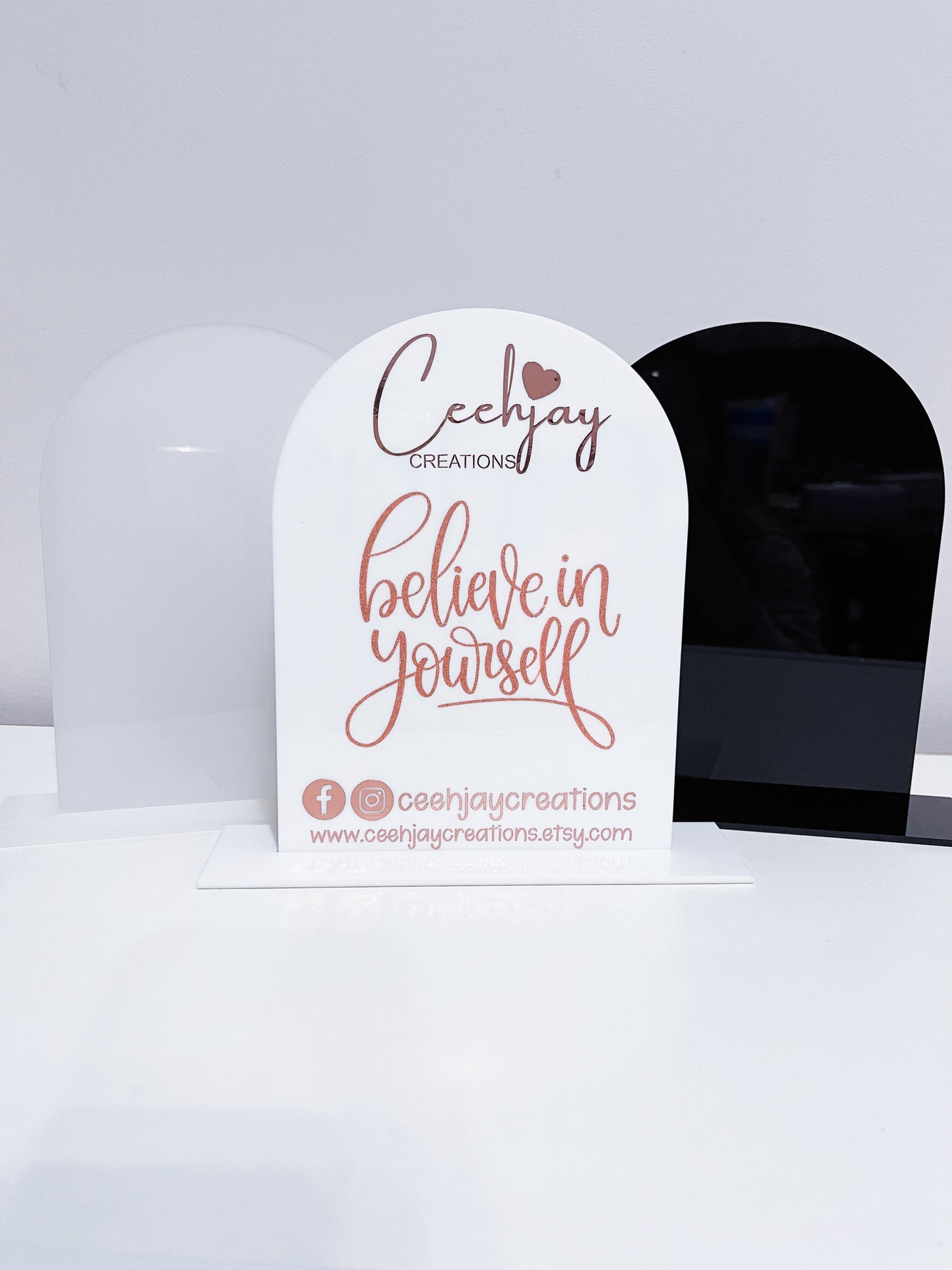 Decal Acrylic Table Arch Sign