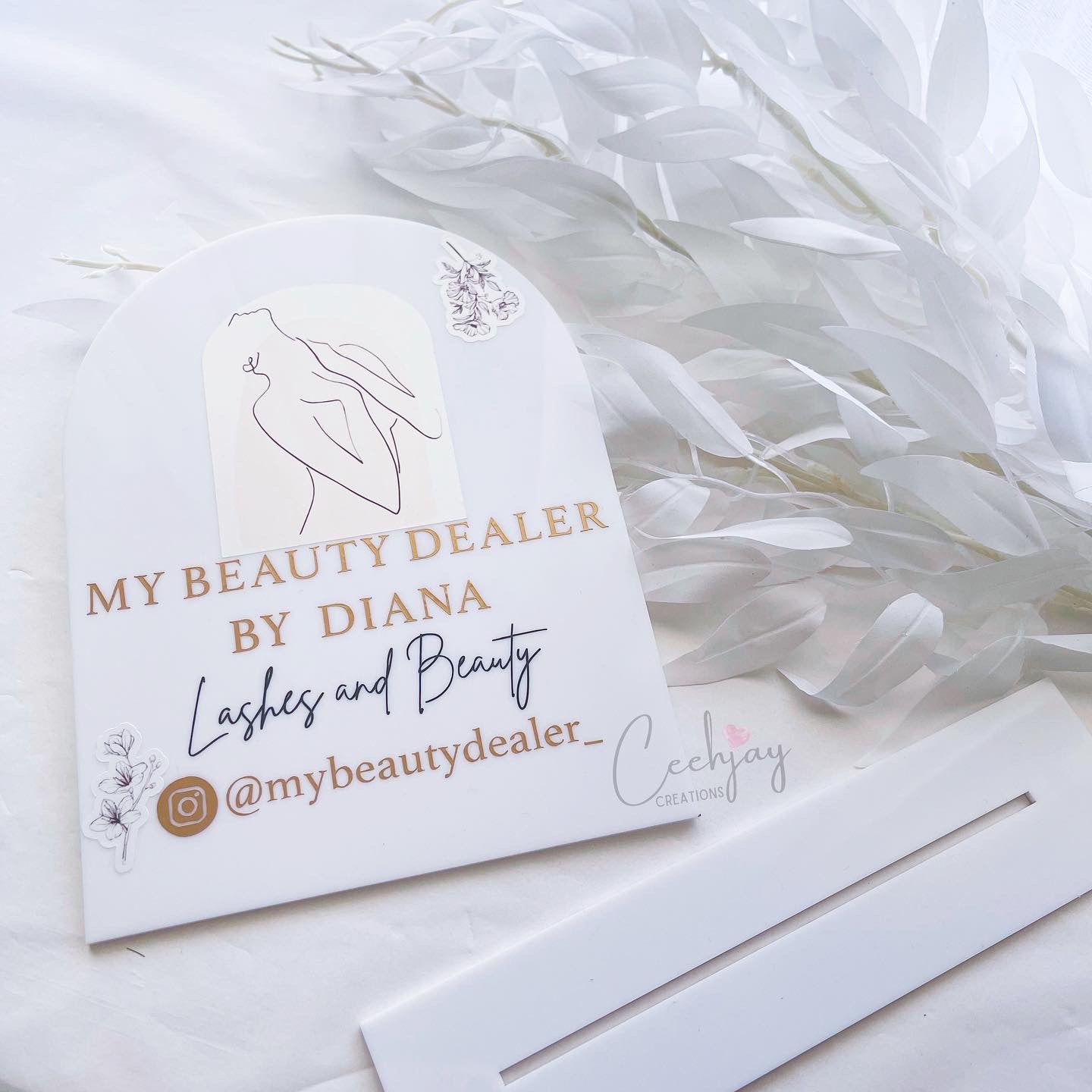 Decal Acrylic Table Arch Sign