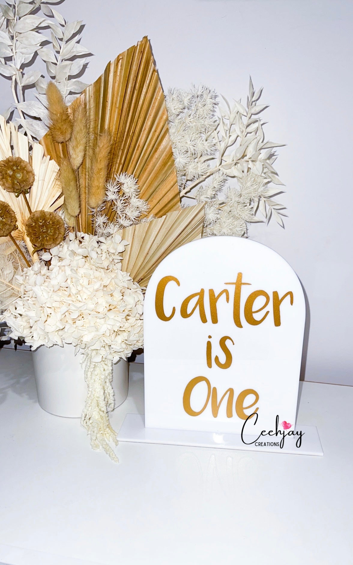 Decal Acrylic Table Arch Sign