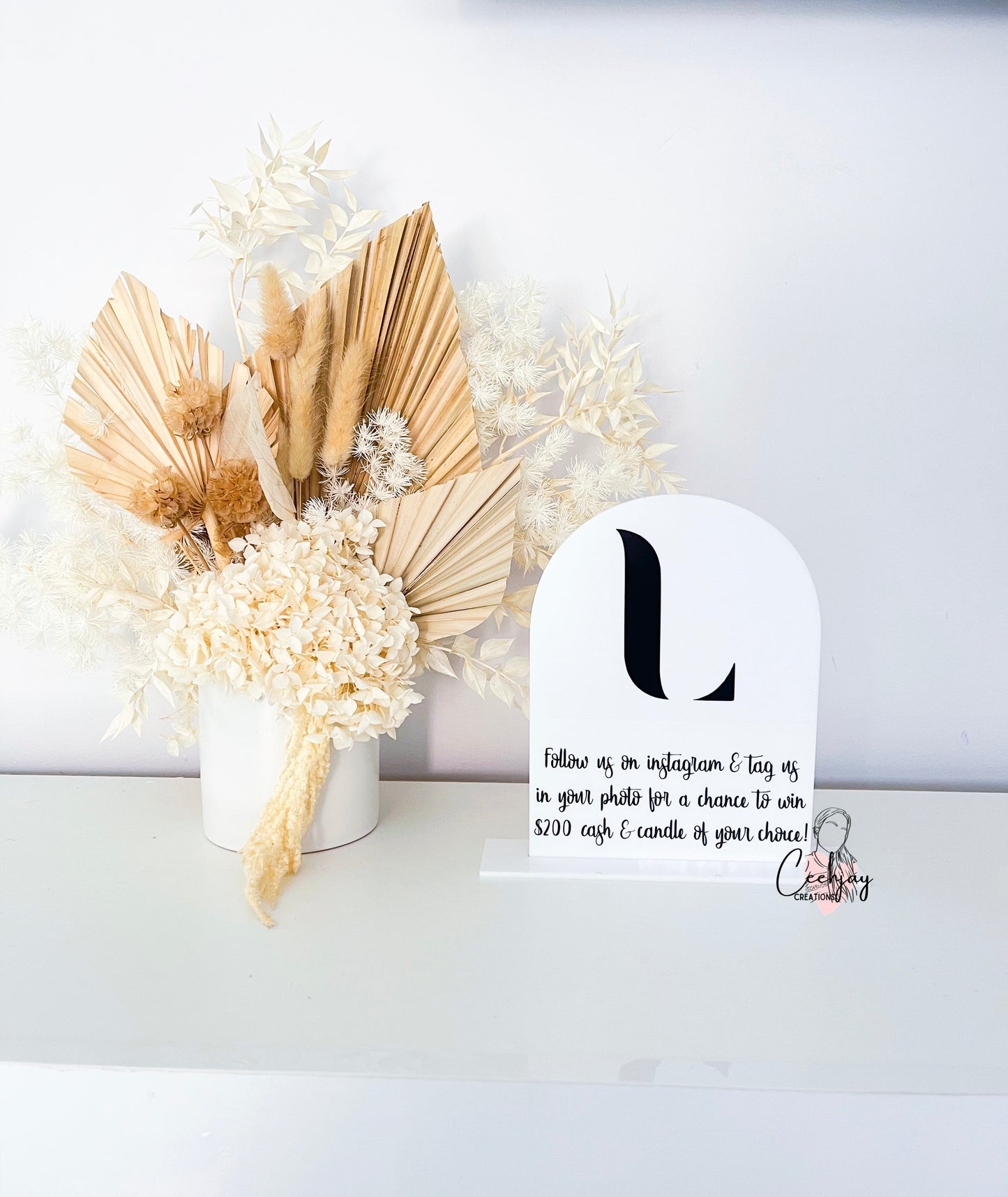 Decal Acrylic Table Arch Sign