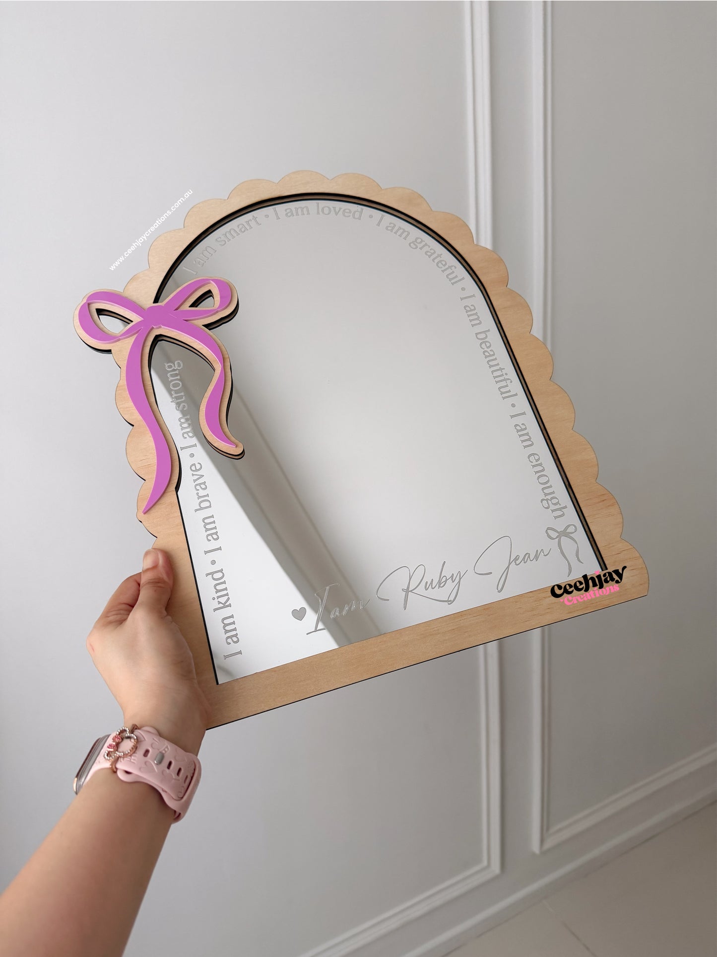 Affirmation Mirror - Bow