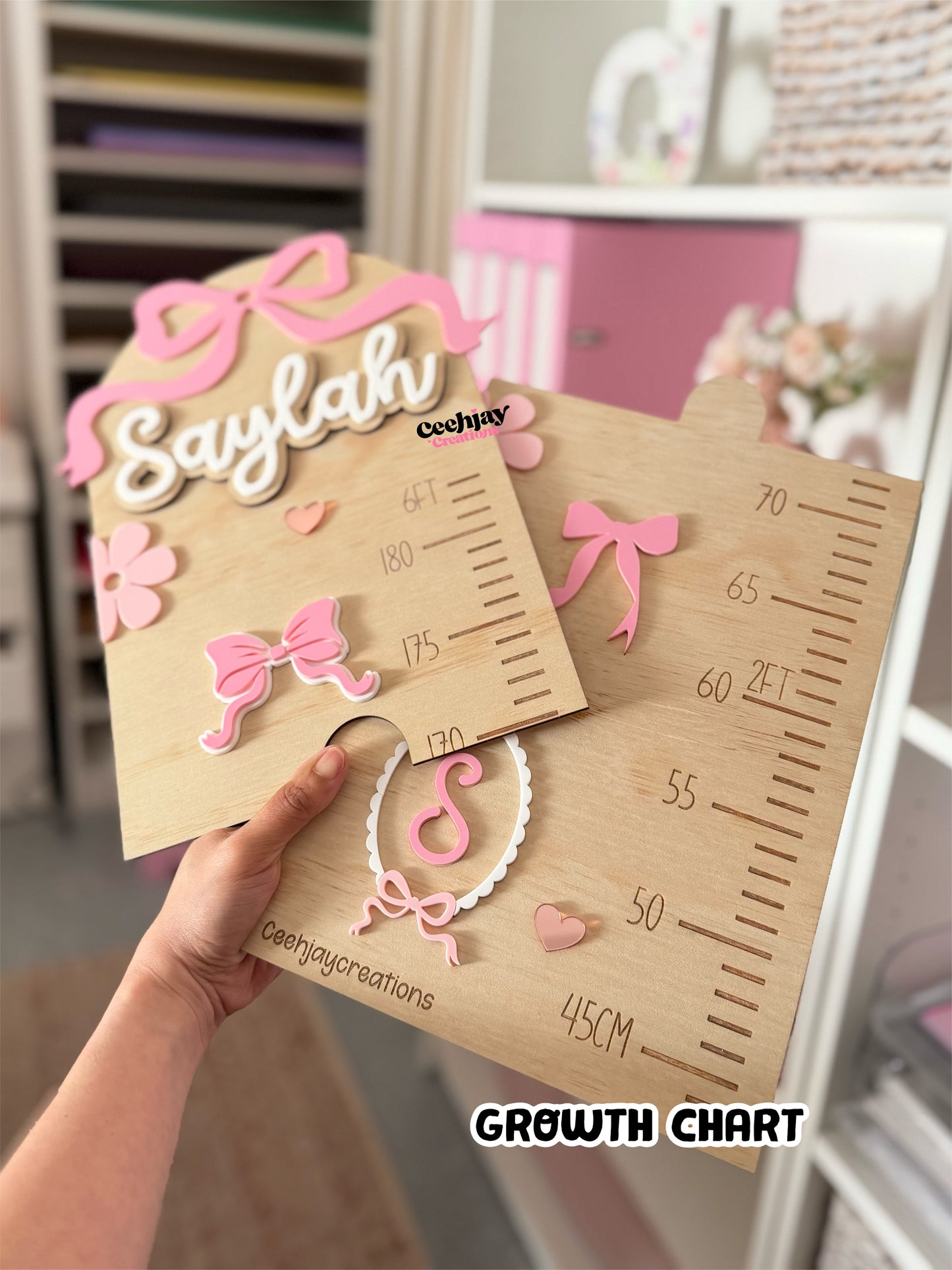 Growth Chart - Bow Design