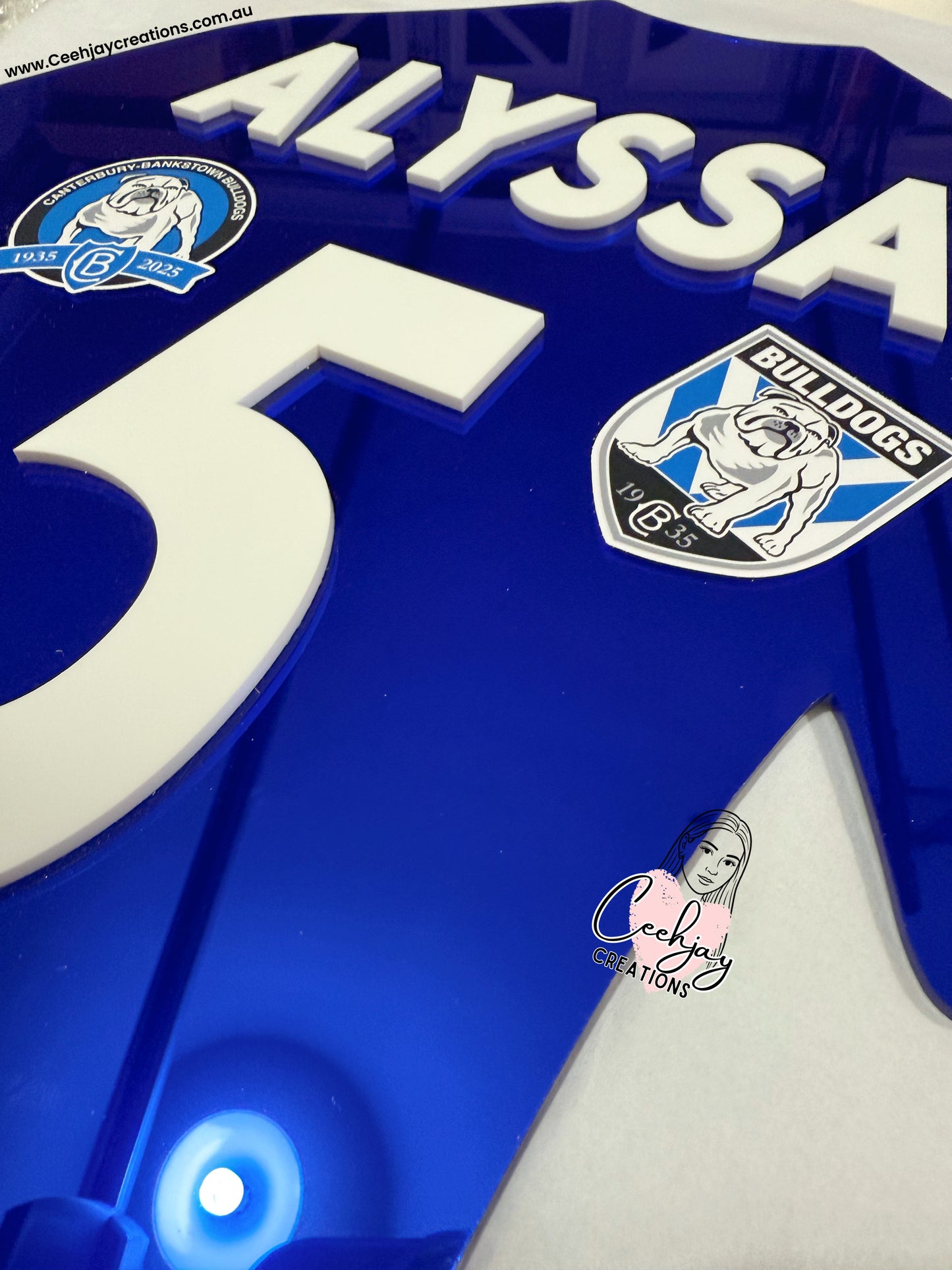 Rugby Shirt Name Sign