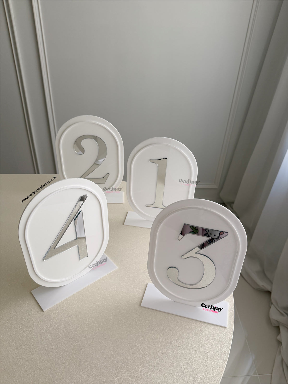 Table Number Sign
