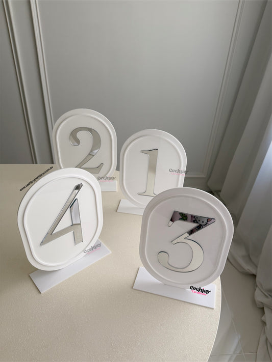 Table Number Sign