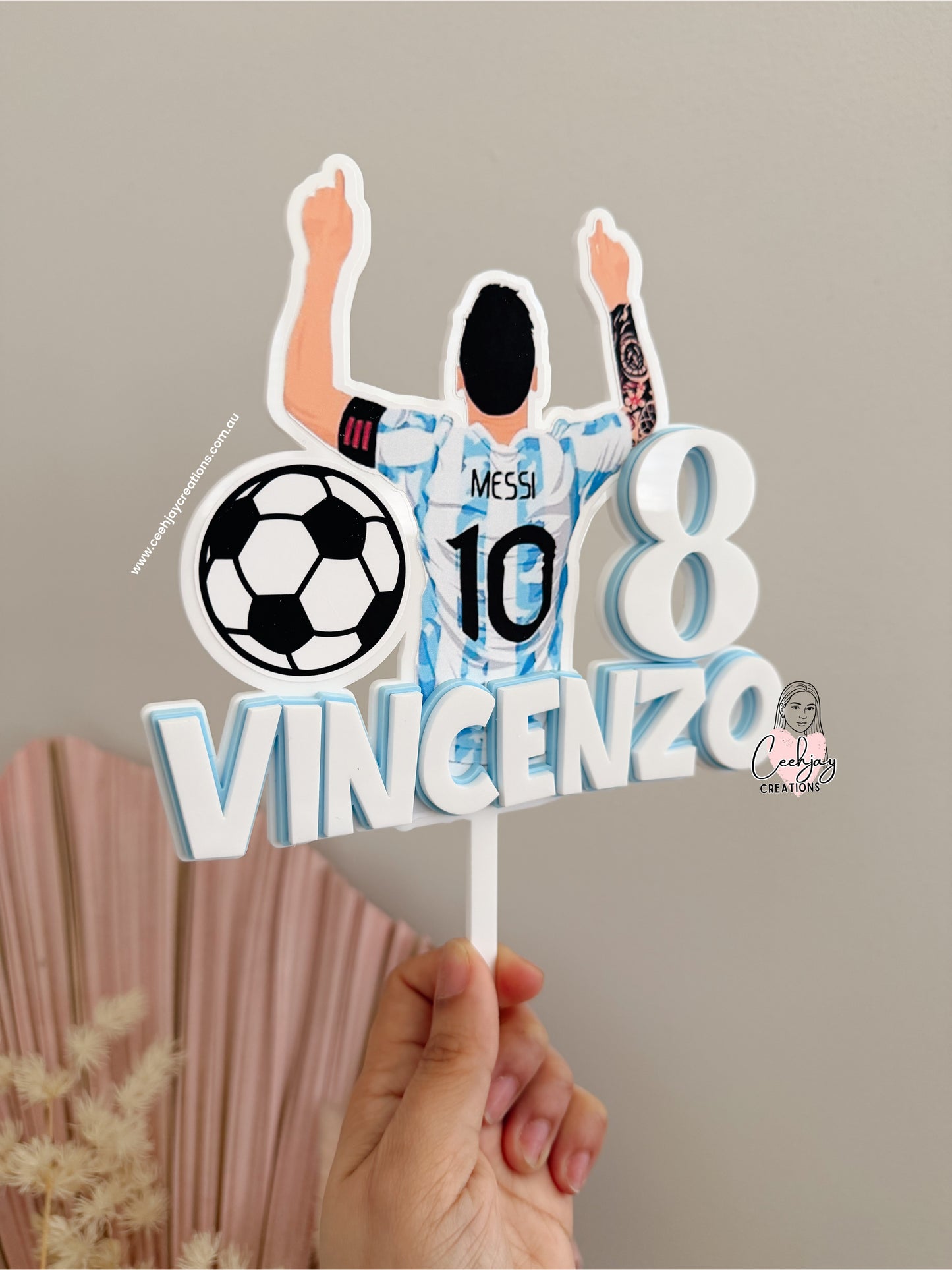 Soccer Messi Cake Topper