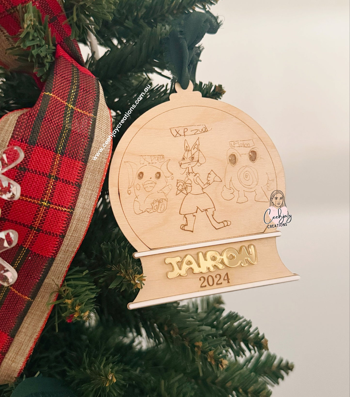 Kids Drawing Christmas Ornament