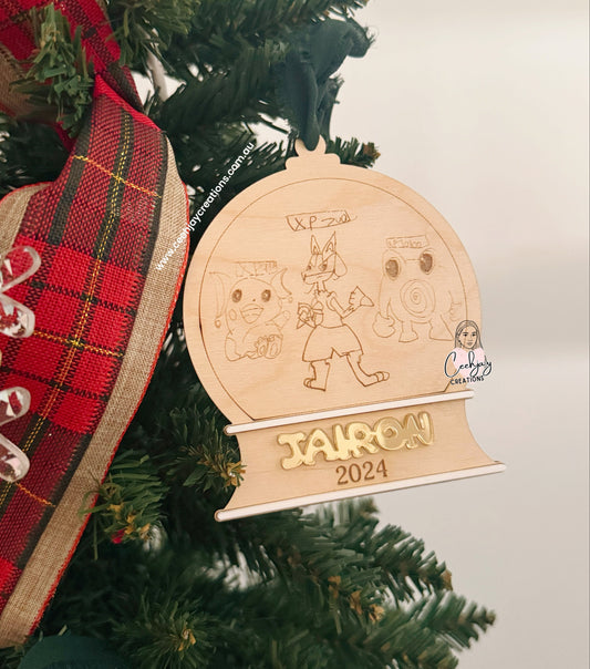 Kids Drawing Christmas Ornament