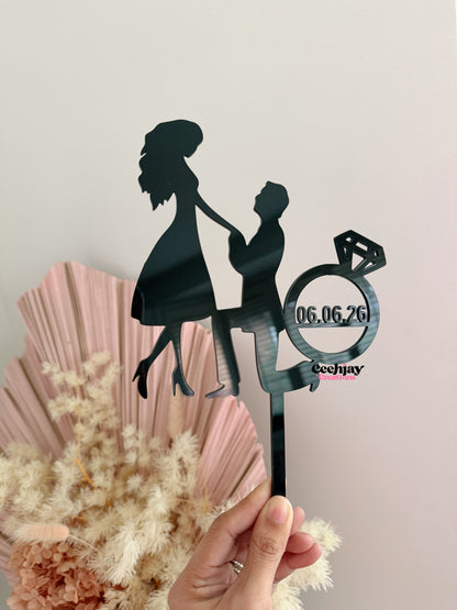 Engagement Cake Topper