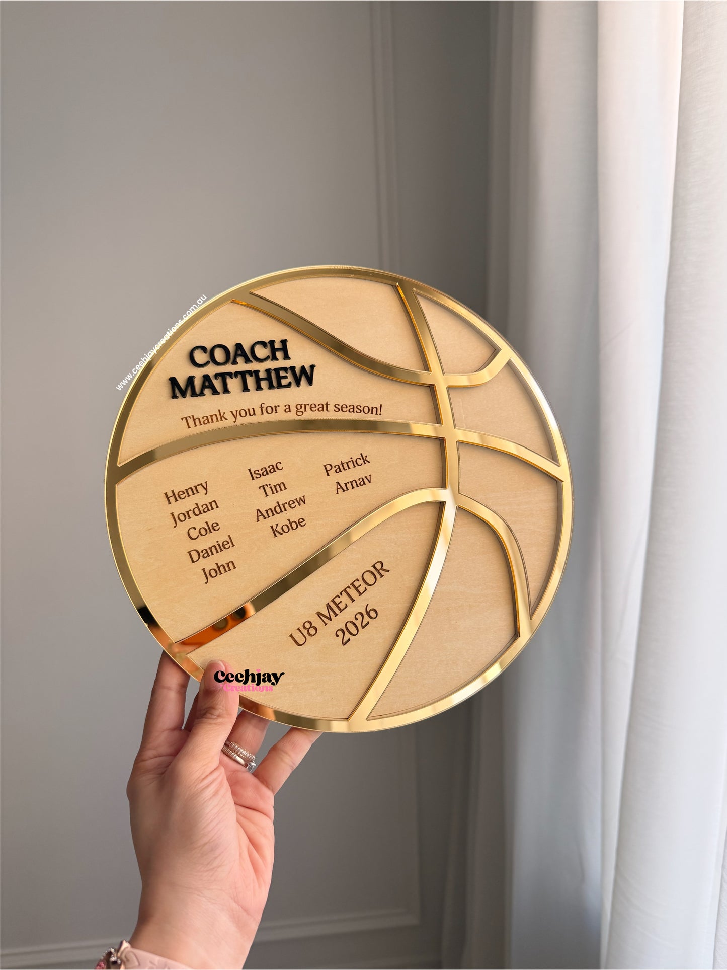 Basketball Coach Plaque