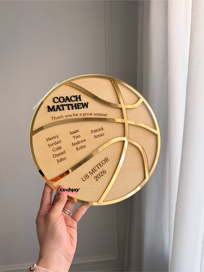 Basketball Coach Plaque