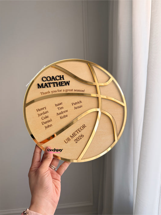 Basketball Coach Plaque