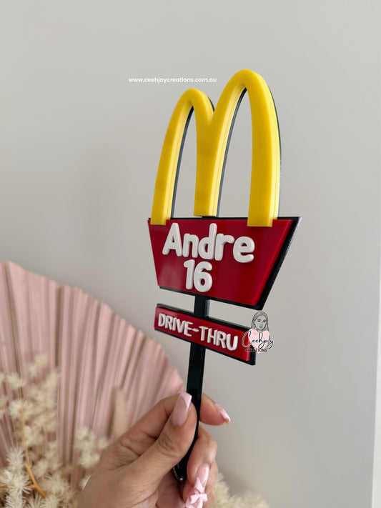 Mcdonald’s Cake Topper