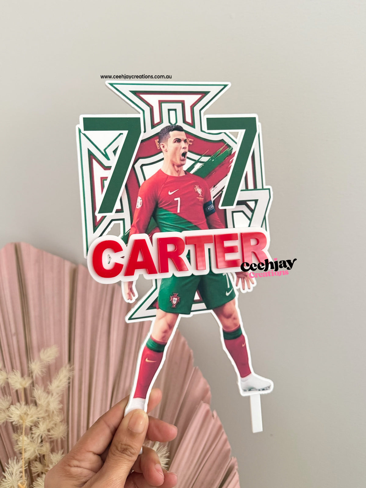 Soccer Ronaldo Cake Topper