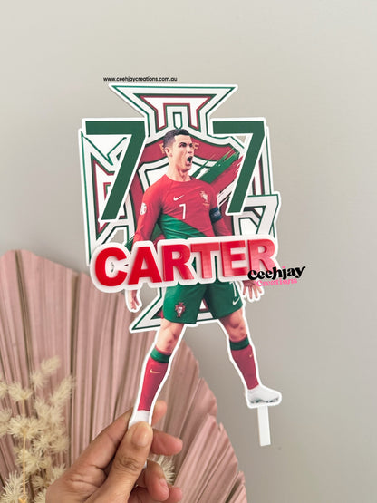 Soccer Ronaldo Cake Topper