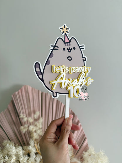 Pusheen Cat Cake Topper