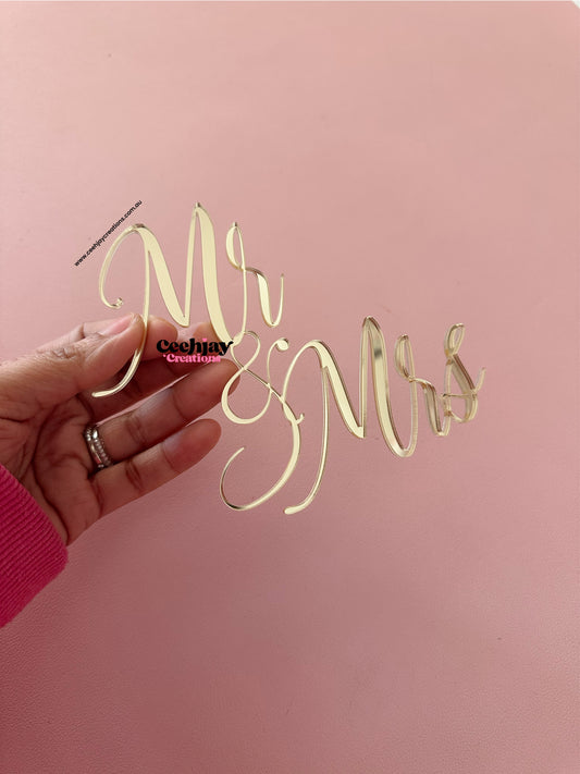 Mr & Mrs Cake Topper / Fropper