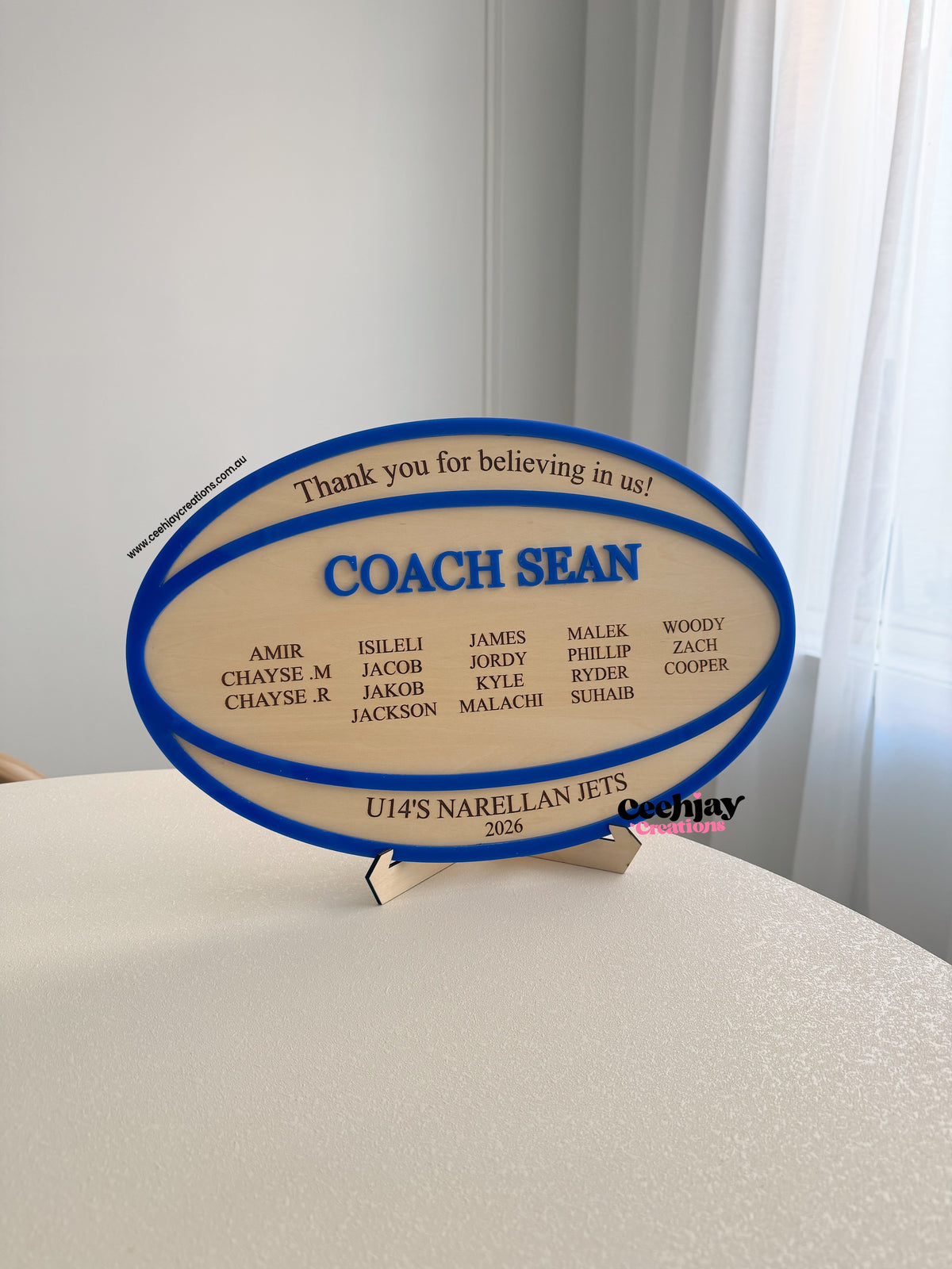 Rugby NRL Coach Plaque