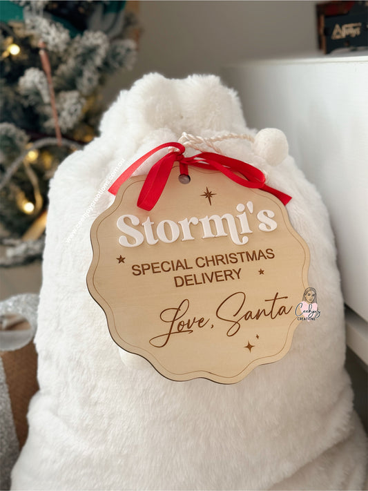 Santa Sack Name Tag