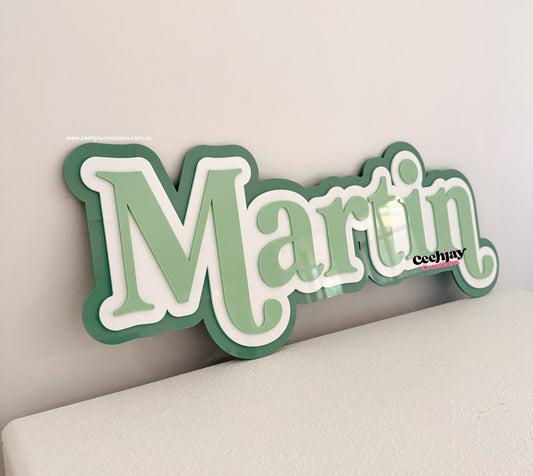 Name Sign - Triple Layer