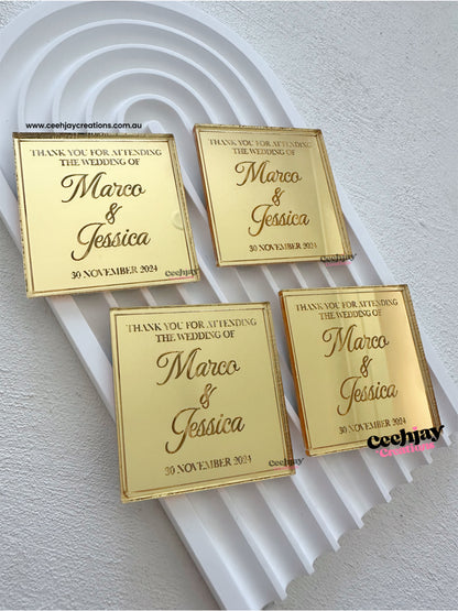 Acrylic Square Tags