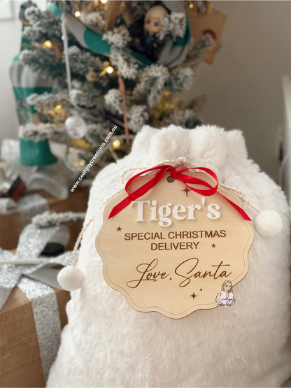Santa Sack Name Tag