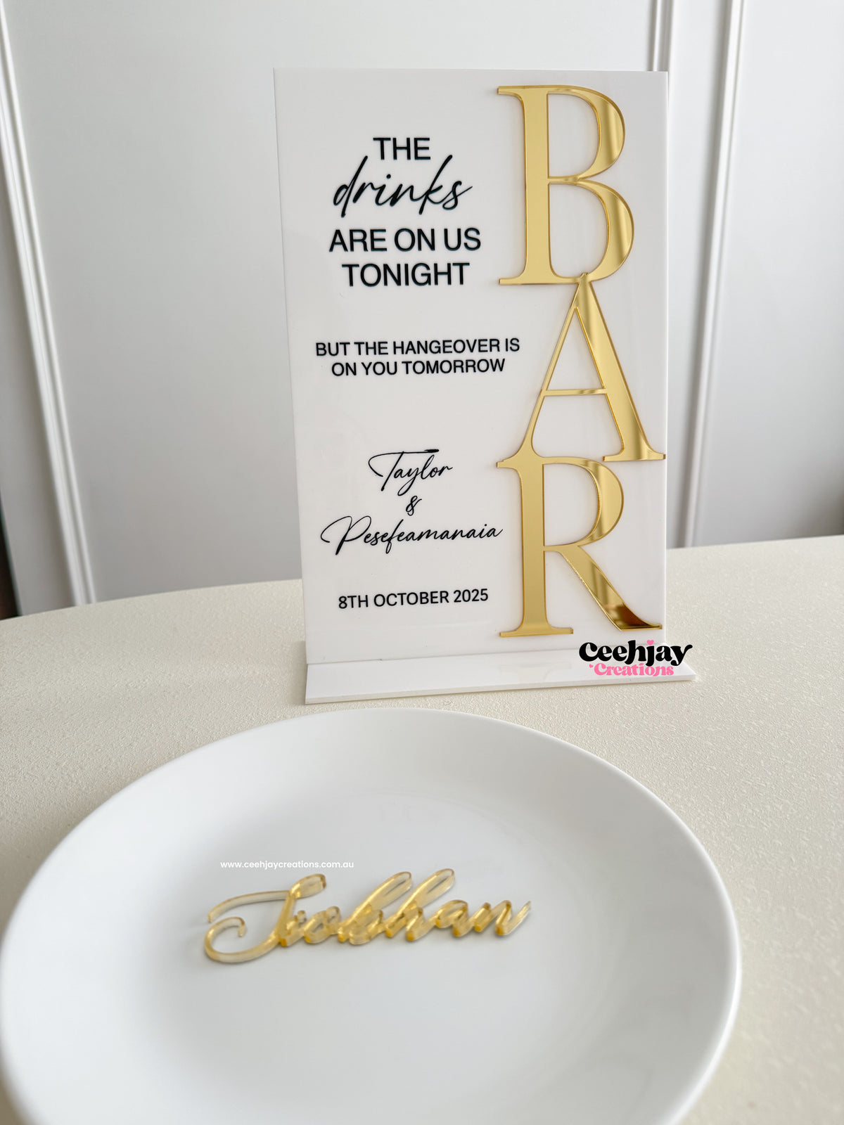 Bar Sign Personalised