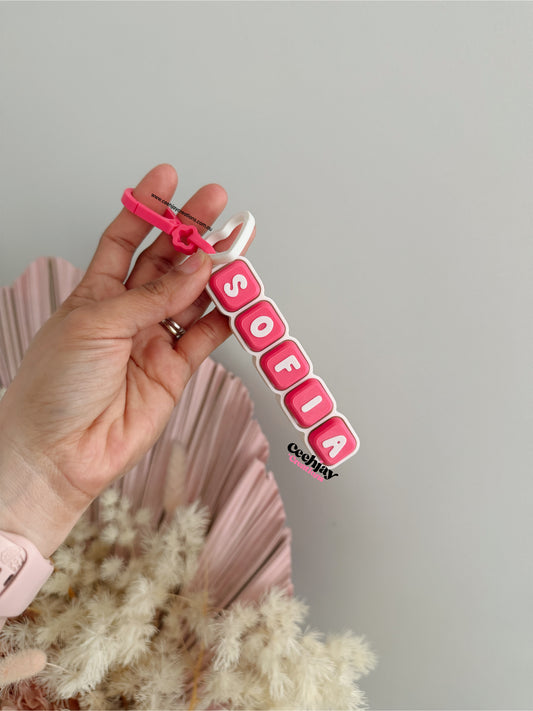 Name Clicker Fidget Keychain